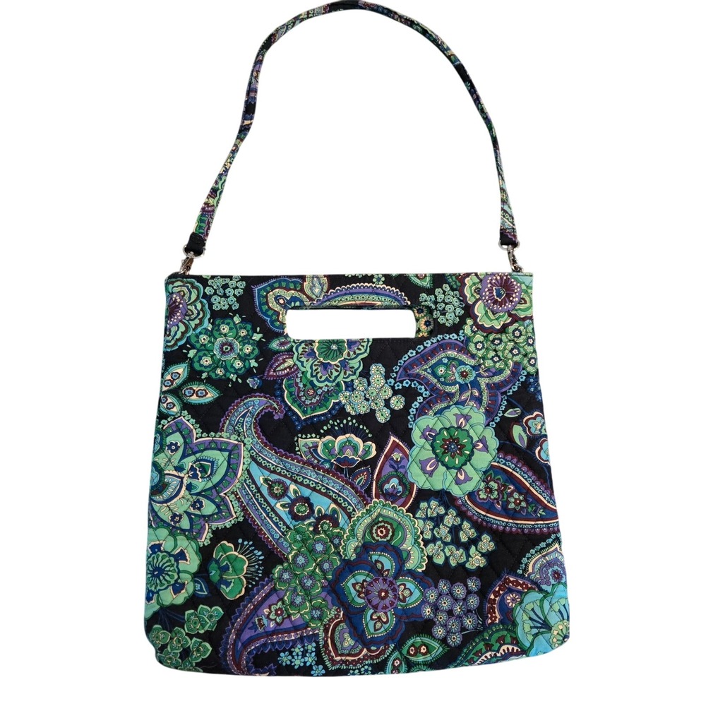 Vera Bradley 2009 Holiday Tote Blue Rhapsody Quilted Carryall Handbag‎ Purse